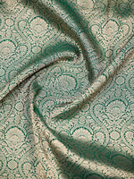 Dark Green Silk Brocade Handloom Banarasi Saree