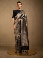 Black Silk Brocade Handloom Banarasi Saree