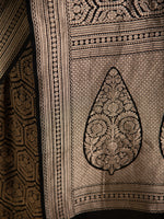 Black Silk Brocade Handloom Banarasi Saree