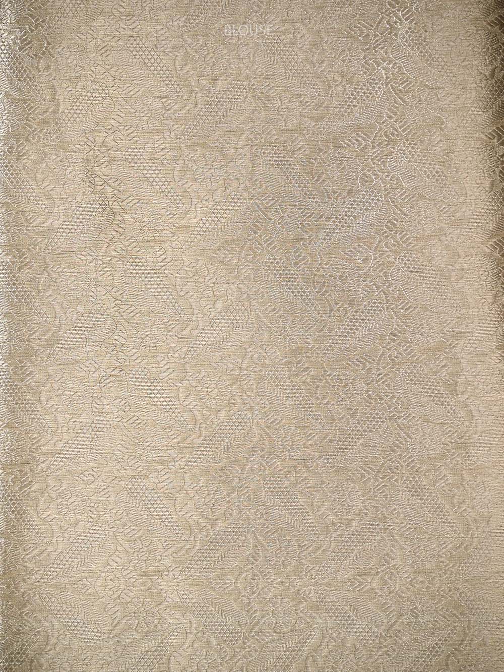 Pastel Yellow Tissue Brocade Handloom Banarasi Saree - Sacred Weaves