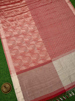 Red Tissue Brocade Handloom Banarasi Saree - Sacred Weaves