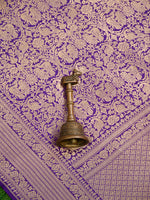 Purple Silk Brocade Handloom Banarasi Saree