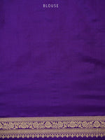 Purple Silk Brocade Handloom Banarasi Saree