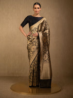 Black Meenakari Silk Brocade Handloom Banarasi Saree