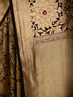 Black Meenakari Silk Brocade Handloom Banarasi Saree
