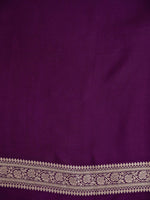 Dark Purple Silk Brocade Handloom Banarasi Saree