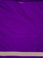 Purple Silk Shikargah Brocade Handloom Banarasi Saree - Sacred Weaves