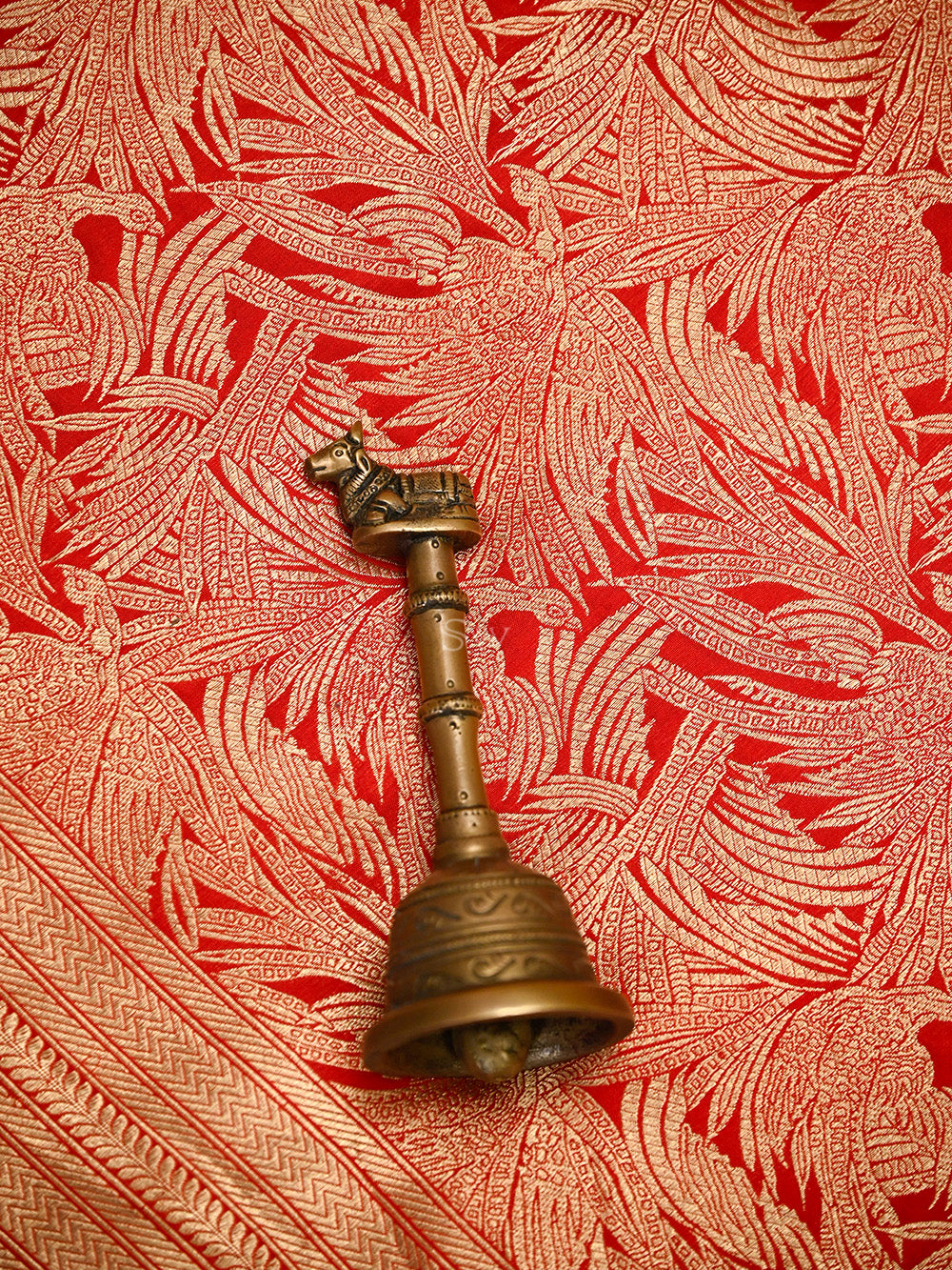 Red Silk Shikargah Brocade Handloom Banarasi Saree - Sacred Weaves