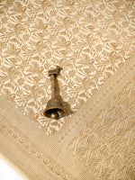 Beige Silk Shikargah Brocade Handloom Banarasi Saree - Sacred Weaves