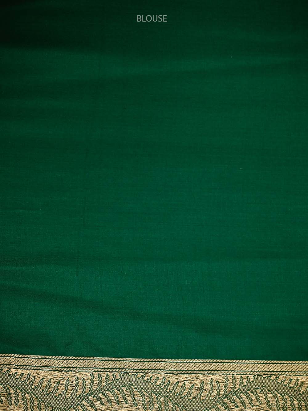 Bottle Green Meenakari Silk Brocade Handloom Banarasi Saree - Sacred Weaves