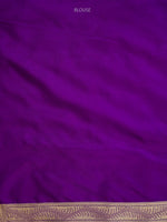 Purple Meenakari Silk Brocade Handloom Banarasi Saree - Sacred Weaves