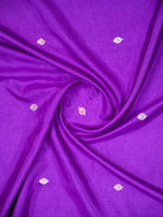 Purple Booti Pure Silk Handloom Banarasi Saree - Sacred Weaves