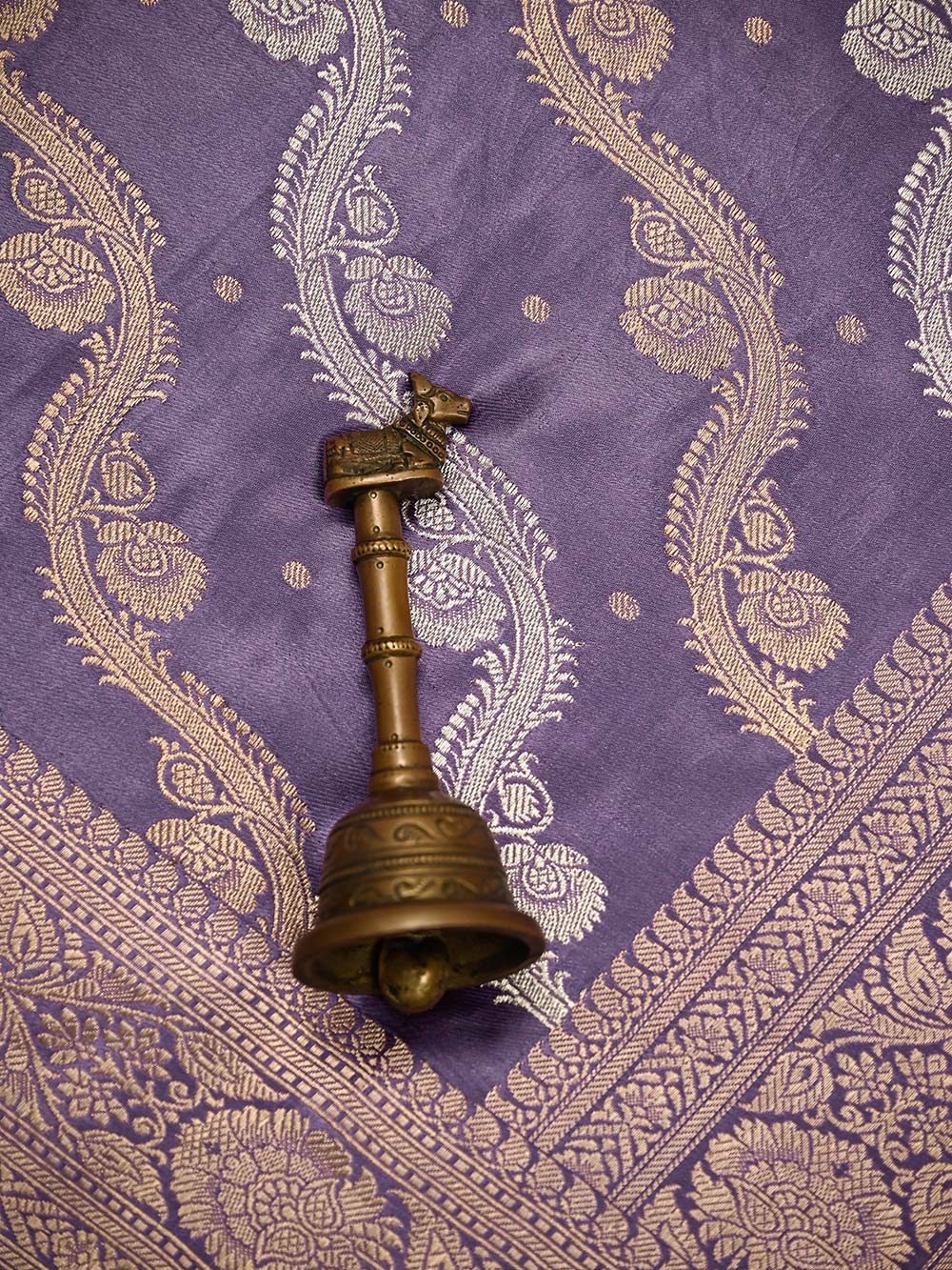 Pastel Purple Satin Sona Roopa Jaal Handloom Banarasi Saree - Sacred Weaves