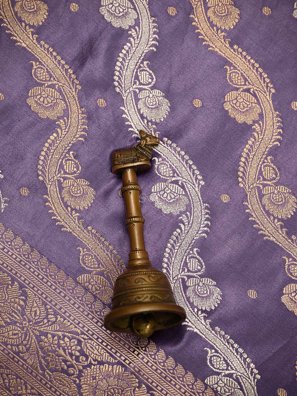 Pastel Purple Satin Sona Roopa Jaal Handloom Banarasi Saree - Sacred Weaves