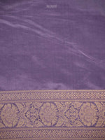 Pastel Purple Satin Sona Roopa Jaal Handloom Banarasi Saree - Sacred Weaves