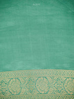 Mint Green Satin Sona Roopa Jaal Handloom Banarasi Saree - Sacred Weaves