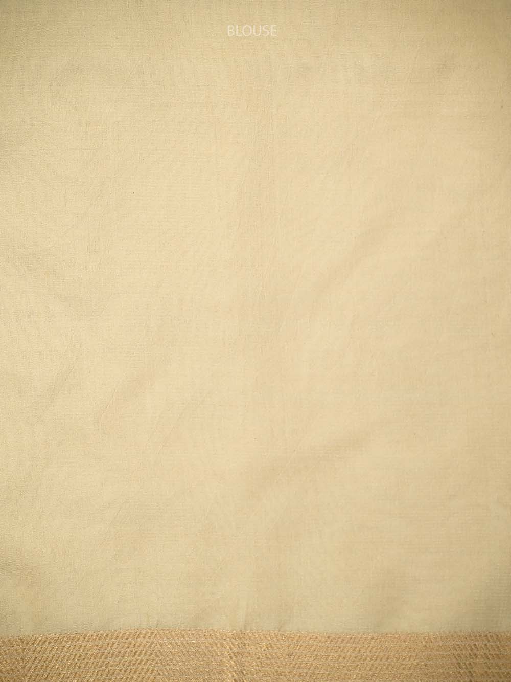 Beige Silk Shikargah Brocade Handloom Banarasi Saree - Sacred Weaves