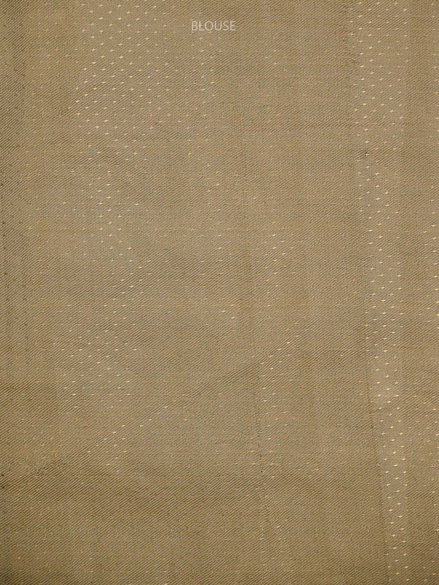 Beige Gold Tissue Brocade Handloom Banarasi Saree - Sacred Weaves