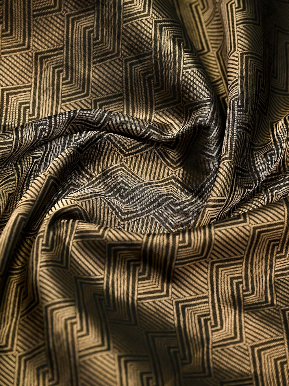 Black Brocade Katan Silk Handloom Banarasi Suit - Sacred Weaves