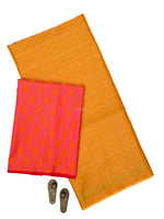 Yellow Brocade Katan Silk Handloom Banarasi Suit - Sacred Weaves
