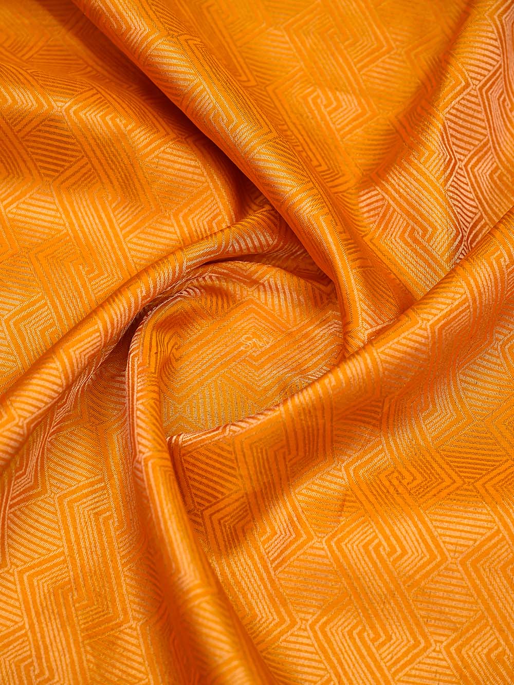 Yellow Brocade Katan Silk Handloom Banarasi Suit - Sacred Weaves