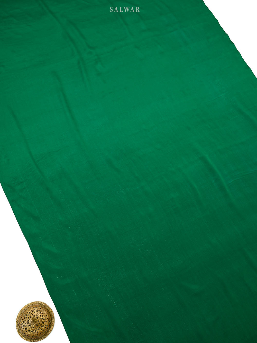 Bottle Green Booti Crepe Silk Handloom Banarasi Suit