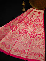 Magenta Silk Handloom Banarasi Lehenga - Sacred Weaves