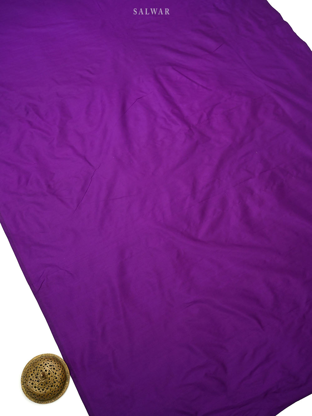 Purple Booti Katan Silk Handloom Banarasi Suit - Sacred Weaves