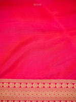 Pink Orange Meenakari Silk Brocade Handloom Banarasi Saree - Sacred Weaves