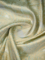 Sea Green Katan Silk Brocade Handloom Banarasi Saree - Sacred Weaves