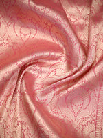 Pastel Pink Silk Brocade Handloom Banarasi Saree - Sacred Weaves