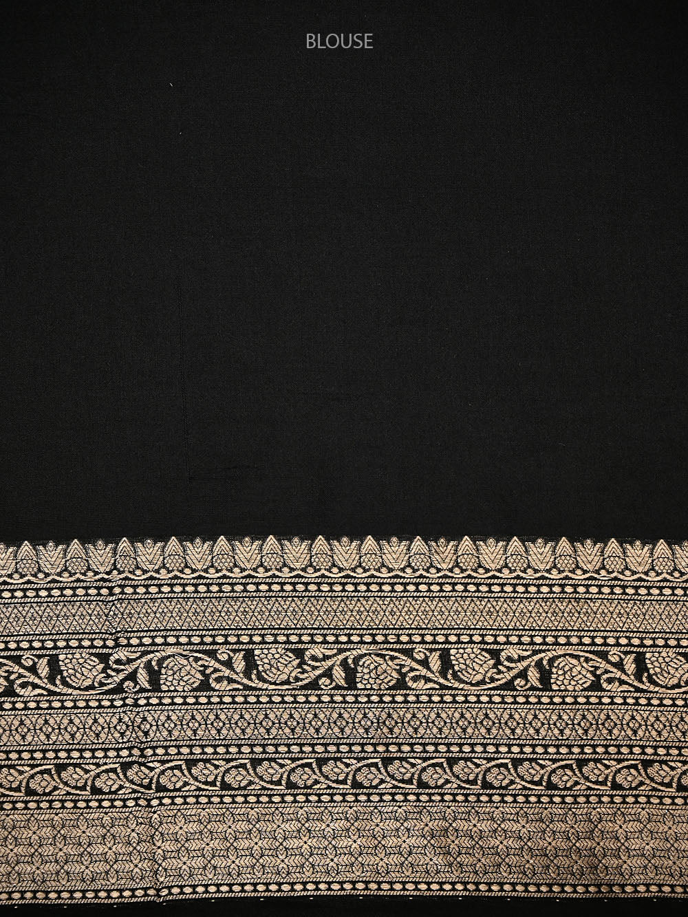 Black Zari Jaal Silk Brocade Handloom Banarasi Saree - Sacred Weaves