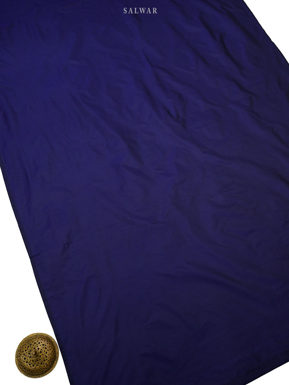 Navy Blue Meenakari Booti Katan Silk Handloom Banarasi Suit - Sacred Weaves