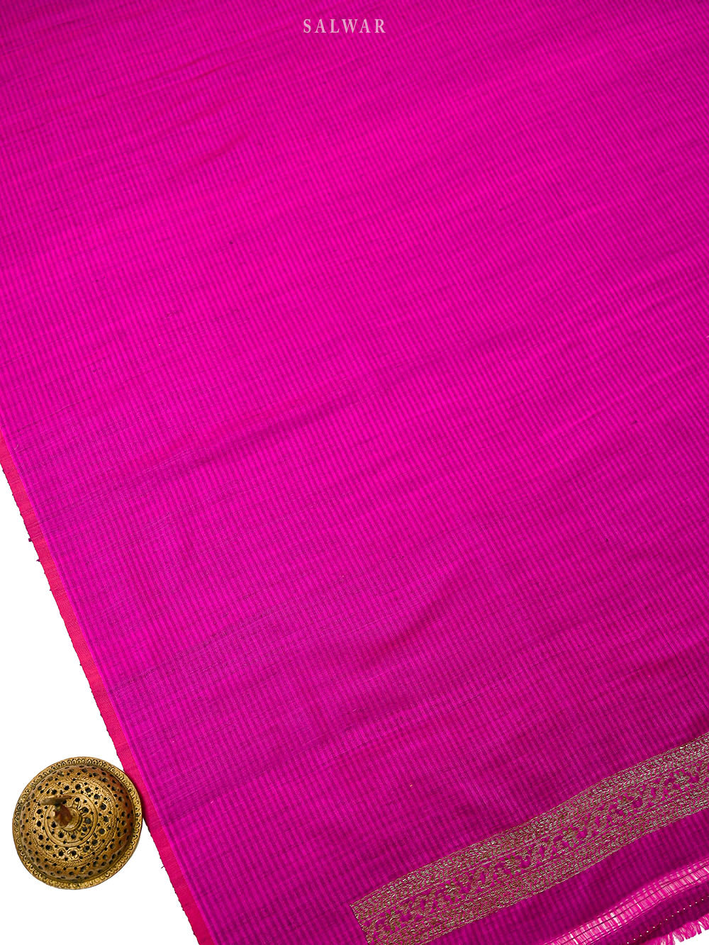 Dark Magenta Booti Dupion Silk Handloom Banarasi Suit - Sacred Weaves