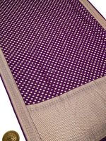 Purple Booti Khaddi Georgette Handloom Banarasi Saree - Sacred Weaves