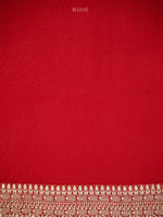 Cream Jaal Khaddi Georgette Handloom Banarasi Saree - Sacred Weaves
