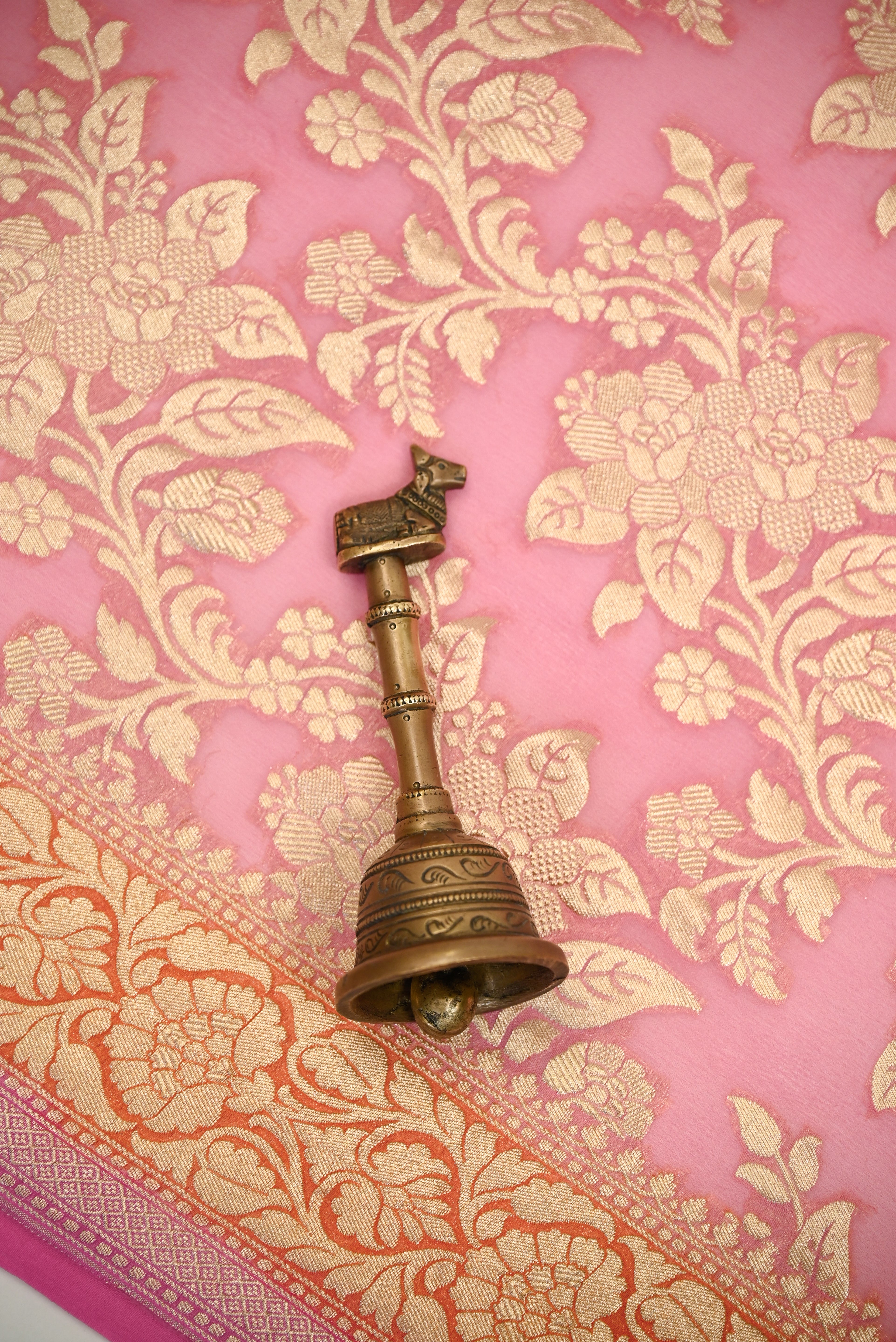 Pink Booti Khaddi Georgette Handloom Banarasi Suit - Sacred Weaves