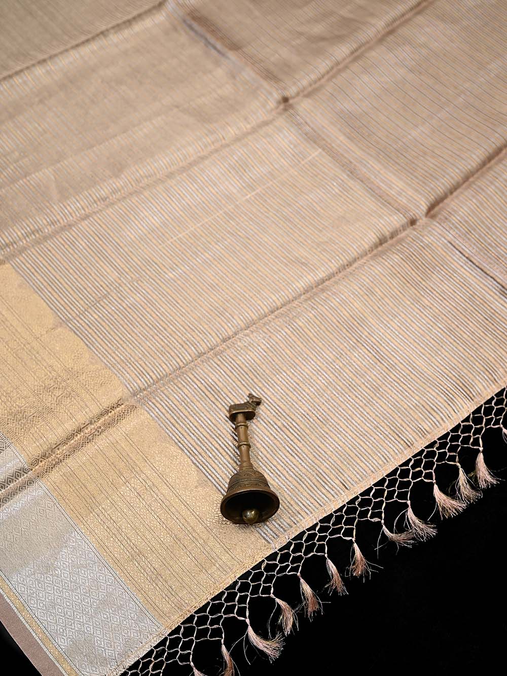 Pink Tissue Brocade Handloom Banarasi Dupatta - Sacred Weaves