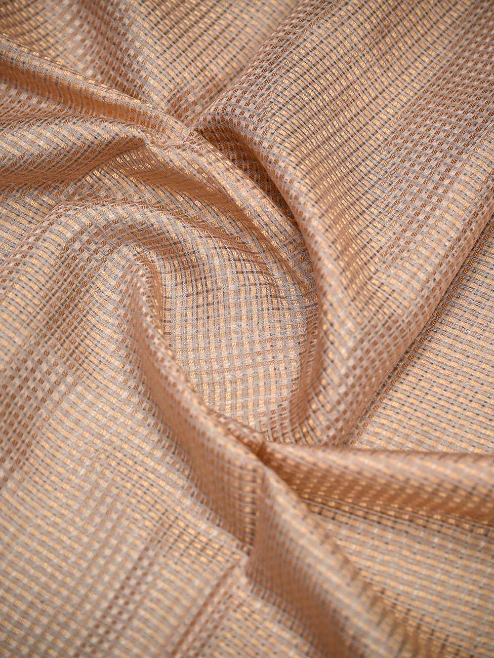 Pastel Pink Brocade Tissue Handloom Banarasi Dupatta - Sacred Weaves
