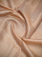 Pastel Pink Brocade Tissue Handloom Banarasi Dupatta - Sacred Weaves