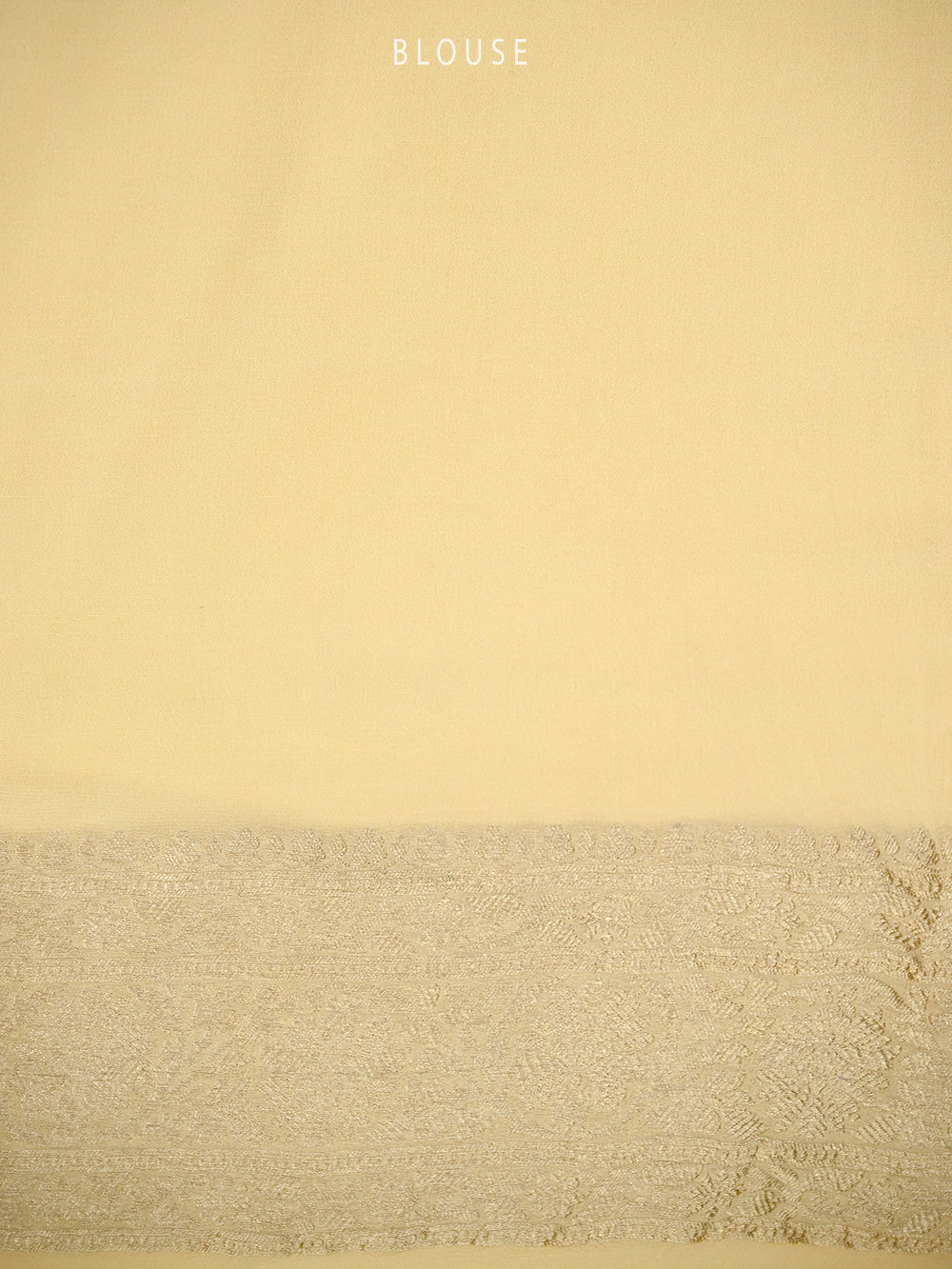 Cream Konia Khaddi Georgette Handloom Banarasi Saree - Sacred Weaves