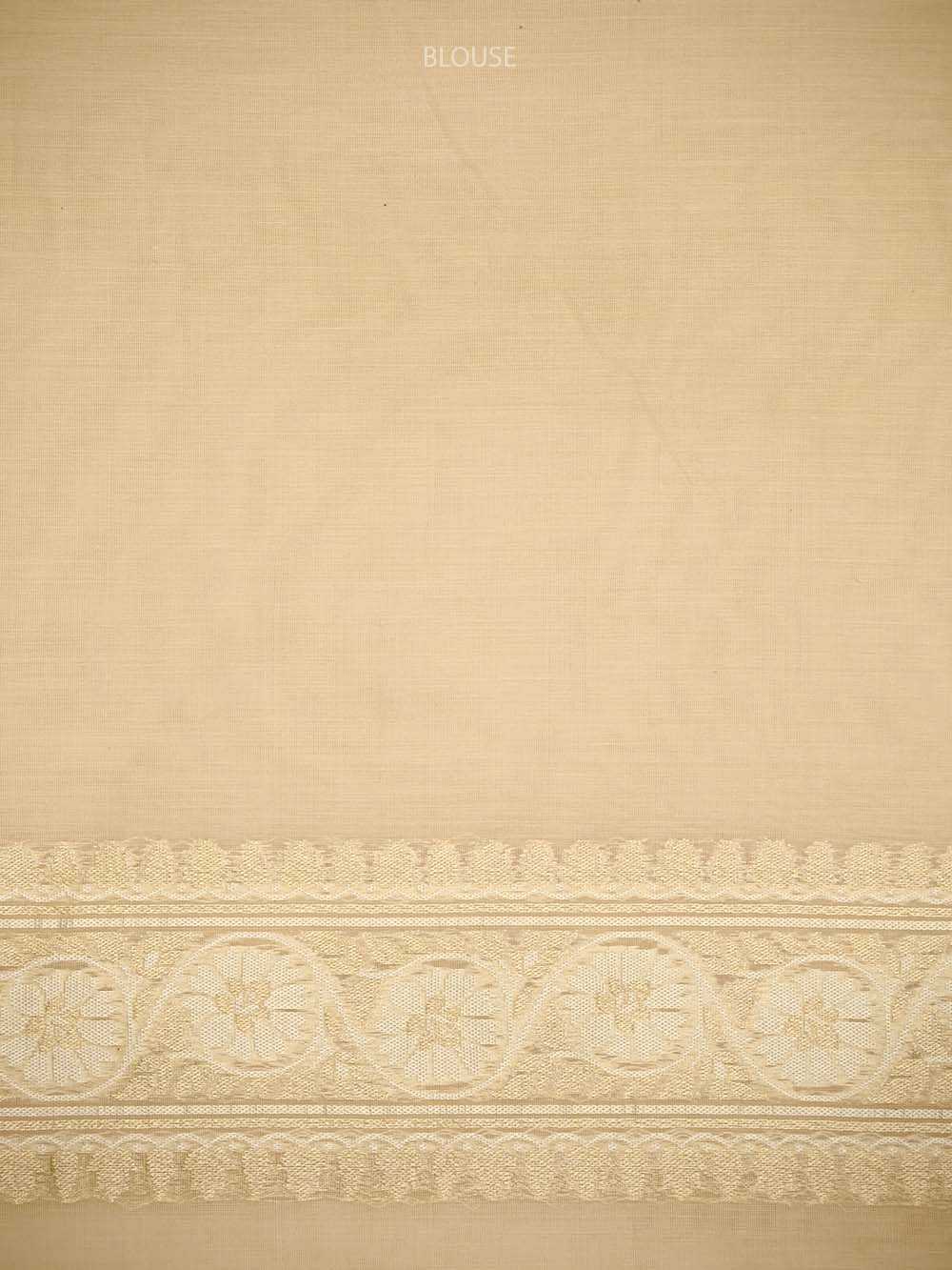 Cream Zari Cotton Saree - Sacred Weaves