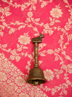 Coral Pink Jaal Khaddi Georgette Handloom Banarasi Saree - SacredWeaves