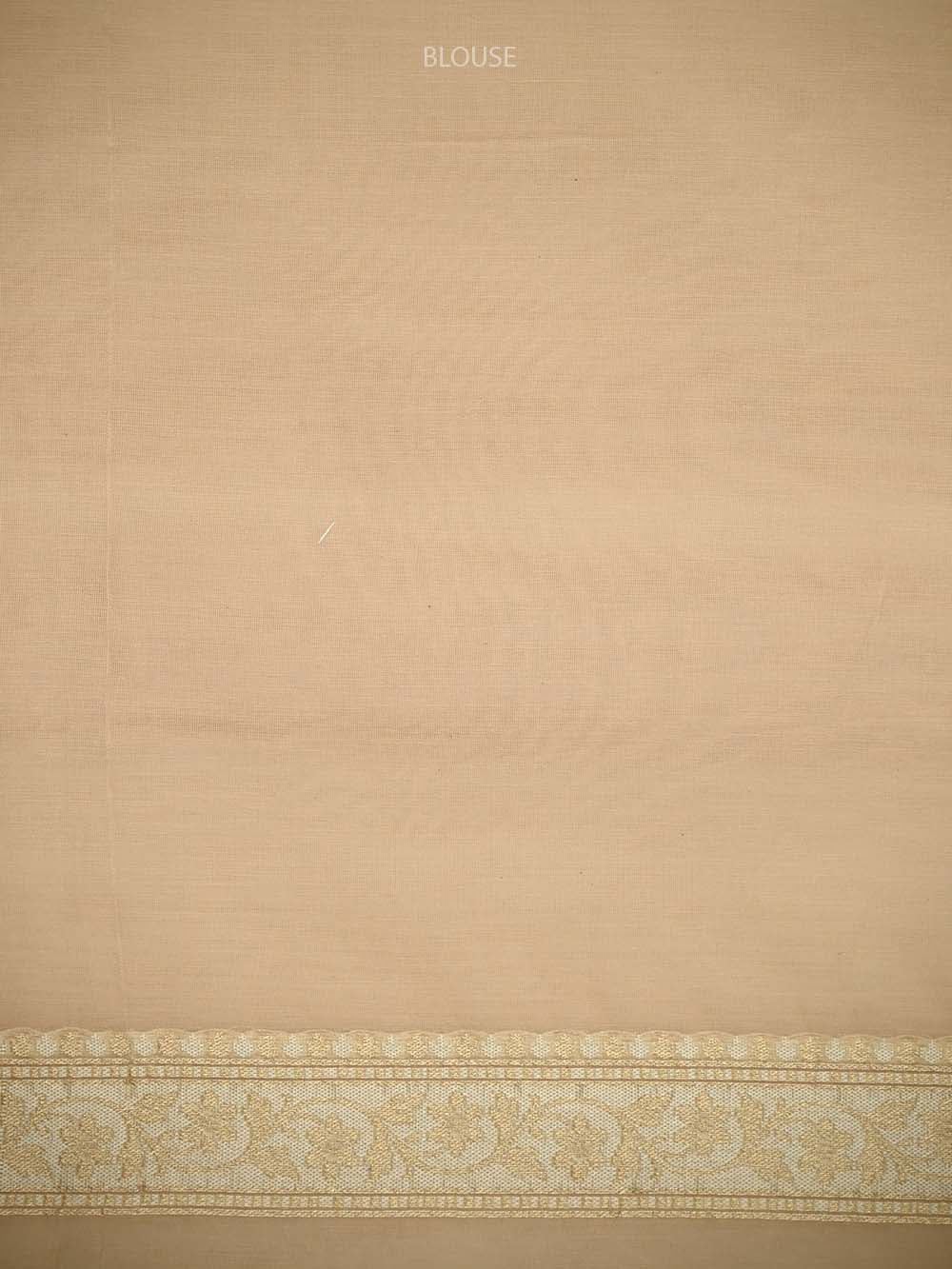 Cream Zari Cotton Saree - Sacred Weaves