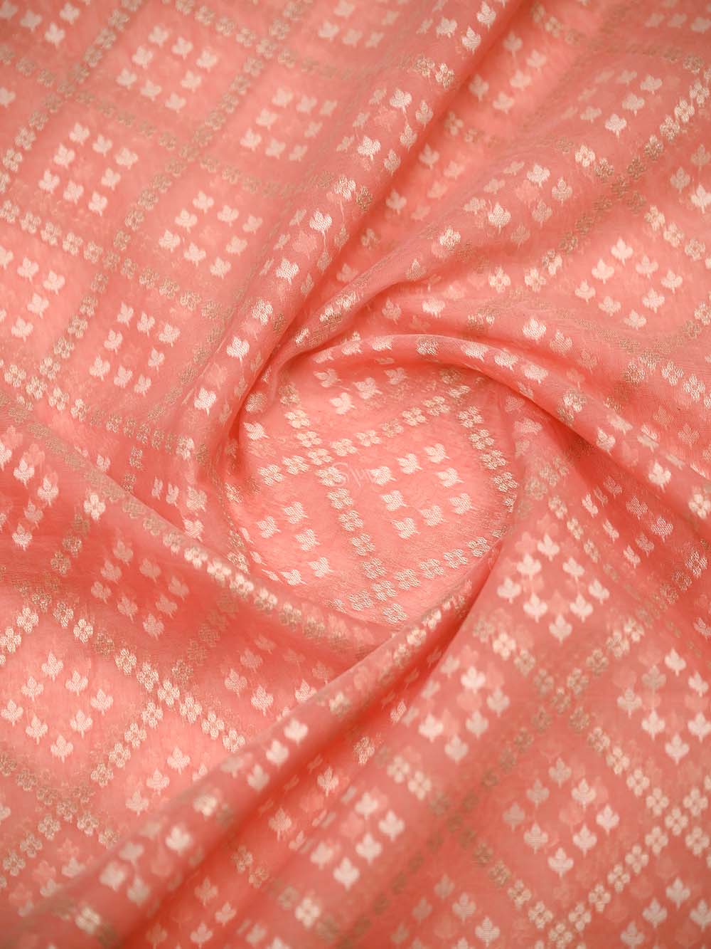 Pastel Pink Zari Cotton Saree - Sacred Weaves
