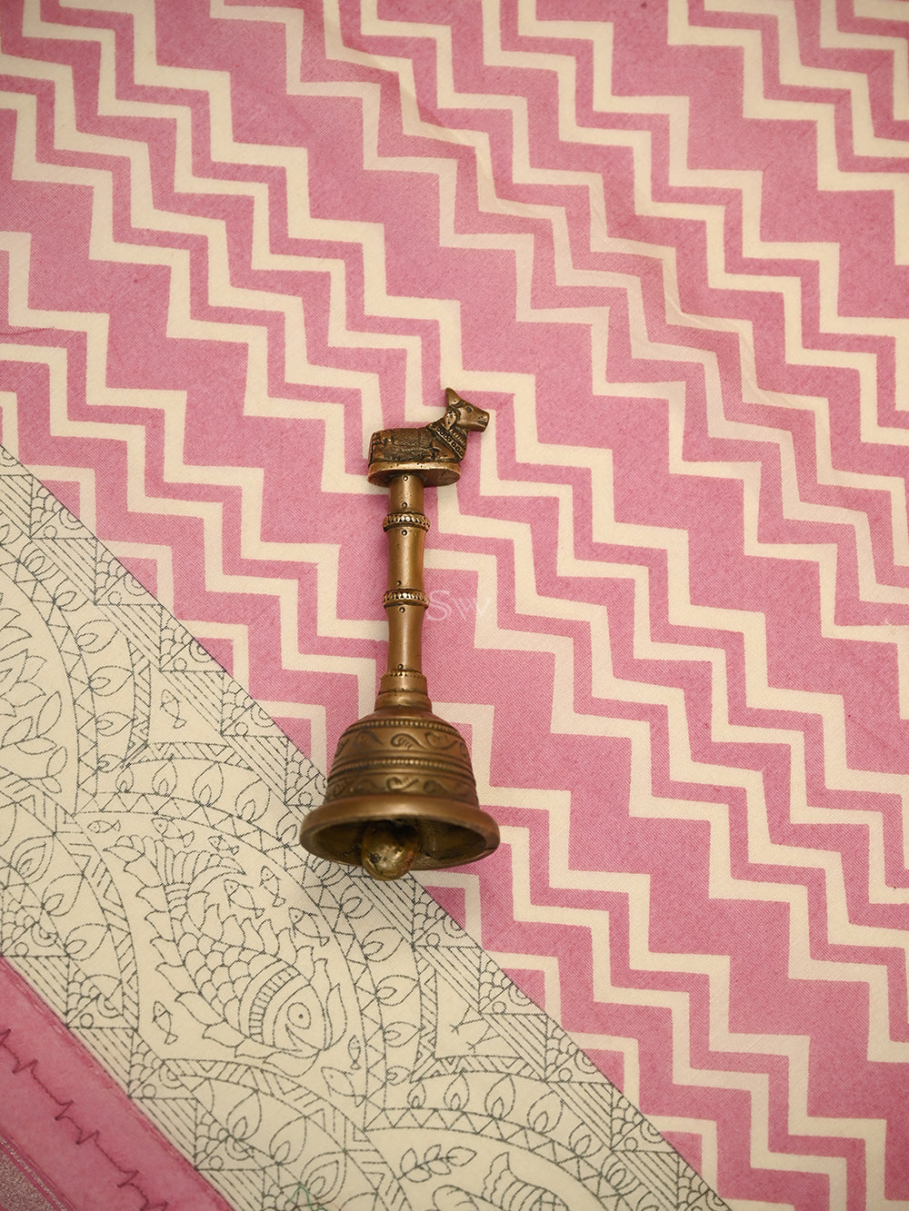 Pink Printed Chanderi Silk Handloom Banarasi Suit - Sacred Weaves