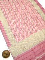 Pink Printed Chanderi Silk Handloom Banarasi Suit - Sacred Weaves