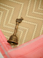 Dark Beige Printed Chanderi Silk Handloom Banarasi Suit - Sacred Weaves