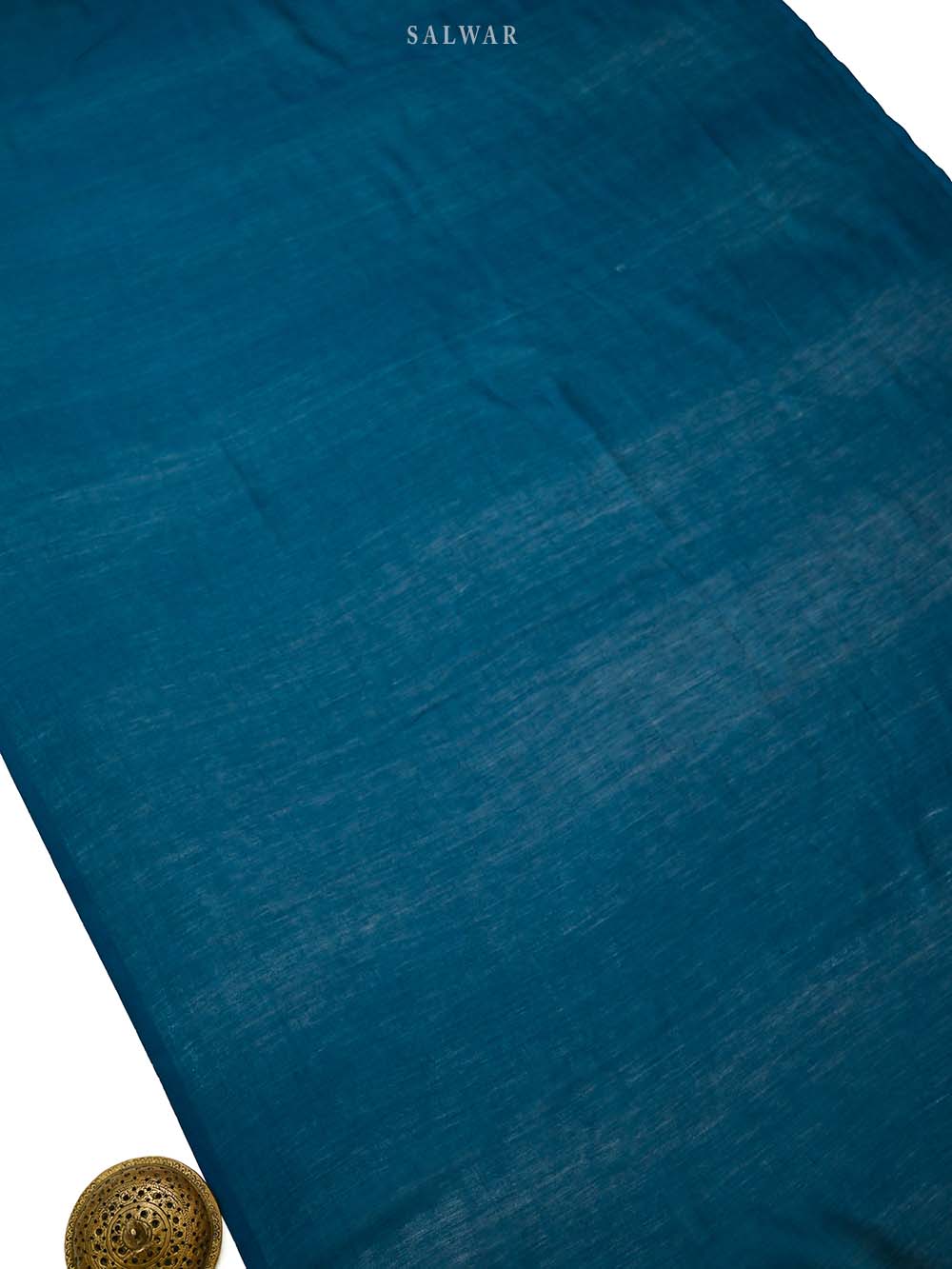 Midnight Blue Printed Cotton Silk Handloom Banarasi Suit
