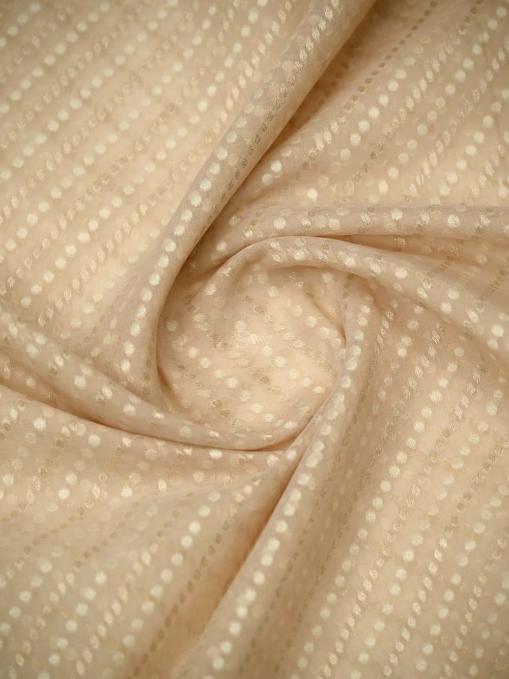 Cream Zari Cotton Saree - Sacred Weaves